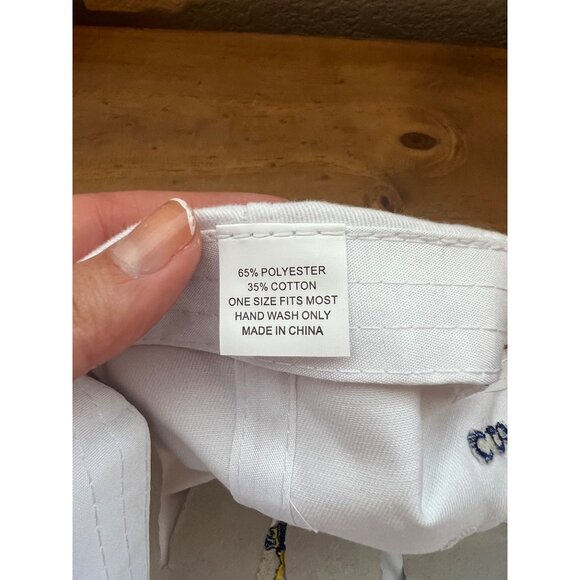 Coppertone Retro White Cap W/ Embroidered Girl & Dog Design One Size Fits Most - Picture 4 of 5